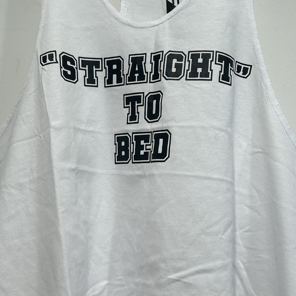 Club Exx Straight to bed white muscle tank women’s small new w tags - Picture 2 of 5